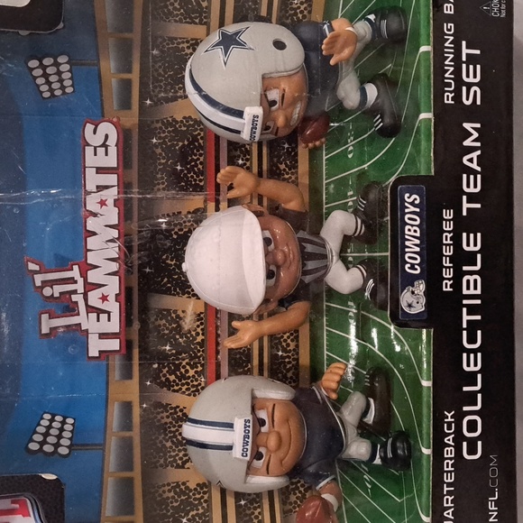 DALLAS COWBOYS LIL' TEAMMATES FIGURINE SET NFL PK OF 3 REFEREE - Picture 6 of 7